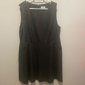 Calvin Klein Tweed Fit and Flare Dress 24w